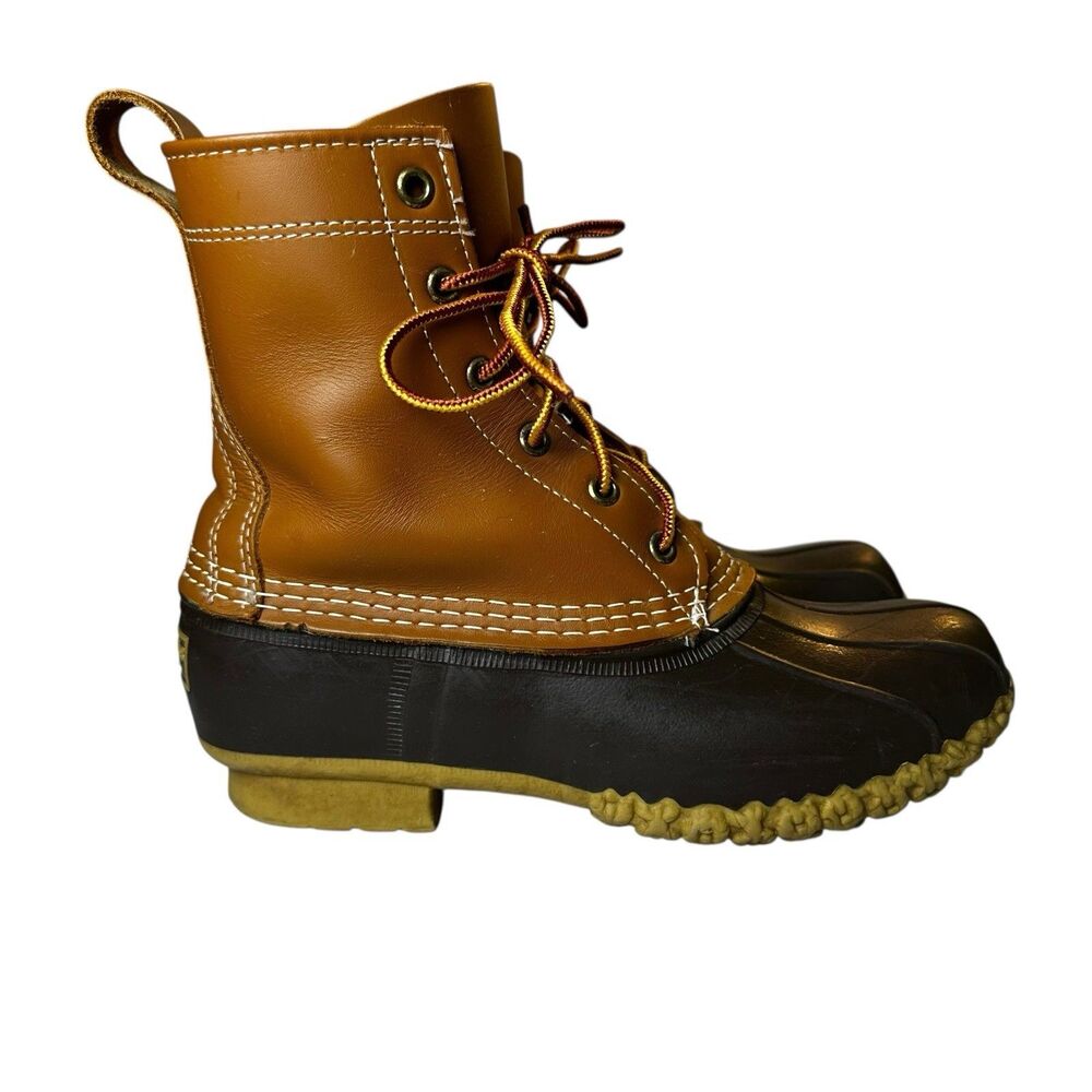 L.L. Bean 6" Bean Boots Duck Boots Leather Rubber Sole‎ | 6M Women’s Made In USA - Picture 3 of 10